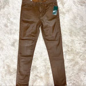 NWT Lauren Ralph Lauren Brown Leather Pants